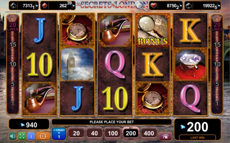 Secrets of London - EGT video slot